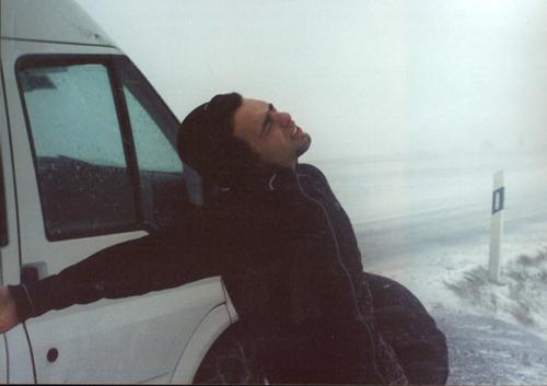 Macio poser - Somewhere between Deutschland and Poland in February 2oo2